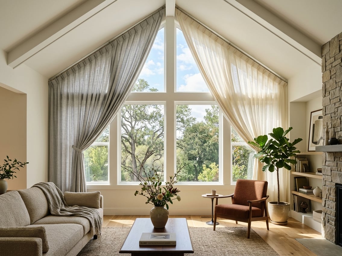 Guide til valg af gardiner til trekantede vinduer